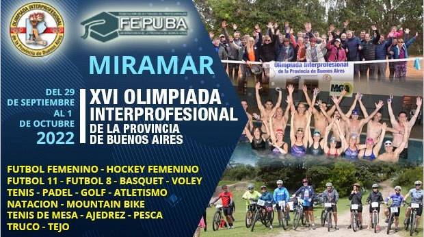 XVI OLIMPIADA INTERPROFESIONAL DE LA PROVINCIA DE BUENOS AIRES