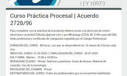 CURSO PRÁCTICA PROCESAL | Acuerdo 2728/96 – CMCPDJ MERCEDES LEY 10973.