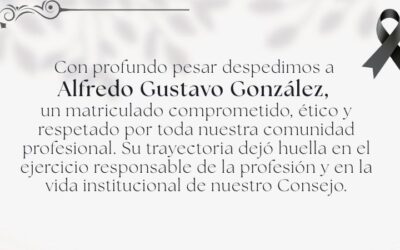 Con profundo pesar despedimos a Alfredo Gustavo González