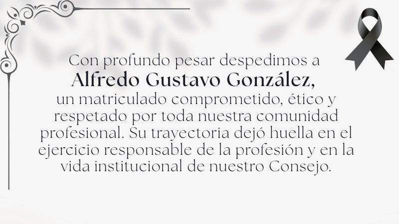 Con profundo pesar despedimos a Alfredo Gustavo González