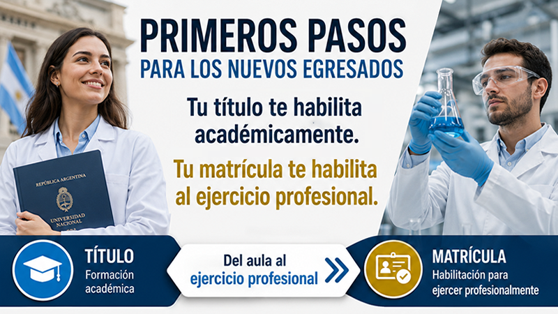 Primeros pasos para los nuevos egresados: por qué matricularse en el Consejo Profesional de Química